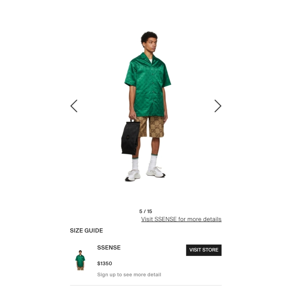 Gucci GG canvas nylon bowling shirt - Picture 4 of 4